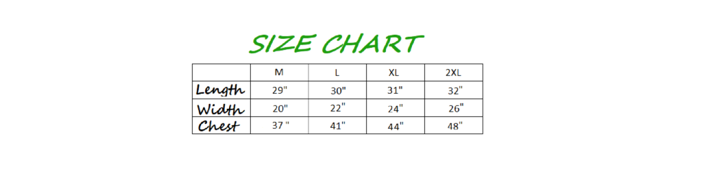 untuckit size chart