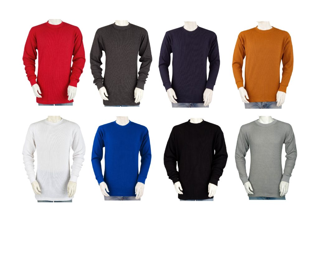Styllion Big & Tall V Neck Long Sleeve Tee for Men - Heavy Weight - Stretch  - VLS