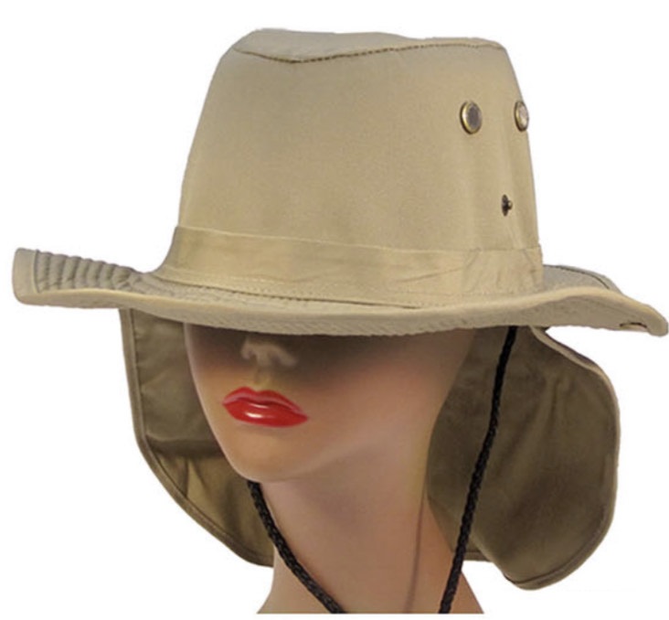 Boonie Snap Hat Brim Ear Neck Cover Sun Flap Cap Outdoor Hiking